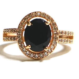 Rose Gold Black Ring