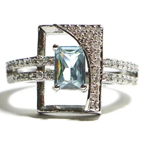 Unique Blue Crystal Ring