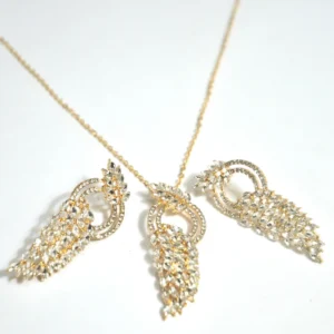 Gold Wing Crystal Set - Gold Tone