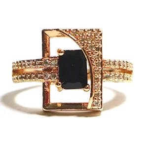Open Frame Black Ring
