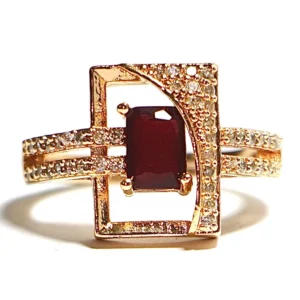 Modern Red Statement Ring