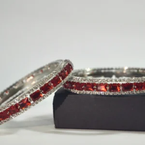 Red Crystal Bangle Set