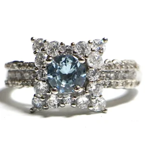 Light Blue Star Ring