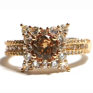 Smoky Crystal Star Ring