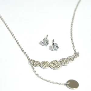 Layered Crystal Necklace Set