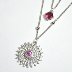 Ruby Crystal Necklace Set