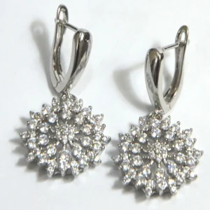 Crystal Cluster Drop Earrings