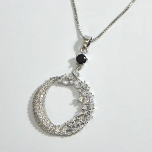 Silver Circle Pendant Necklace