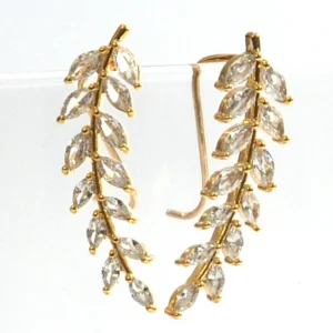 Crystal Leaf Climber Earrings