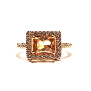 Golden Brown Halo Ring