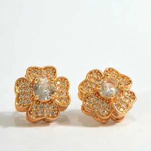 Rose Gold Flower Earrings