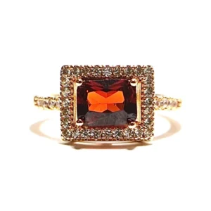 Dark Red Halo Ring