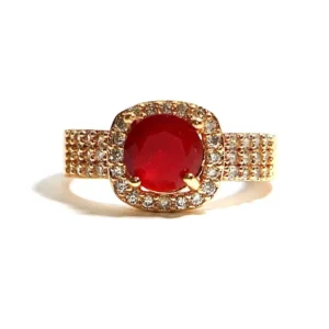 Deep Red Crystal Ring