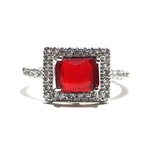 Deep Red Stone Ring