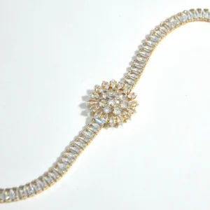 Diamond Sunburst Tennis Bracelet