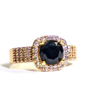Cushion Cut Black Ring