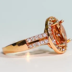 Honey Crystal Fashion Ring