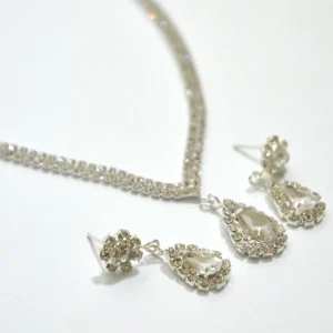 Crystal Teardrop Necklace Set