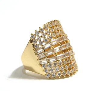 Linear Crystal Fashion Ring