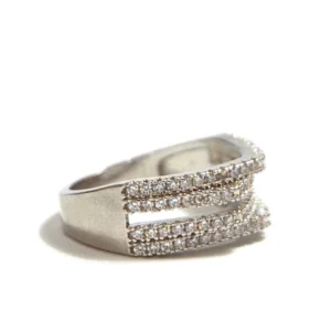 Multi Row Crystal Ring