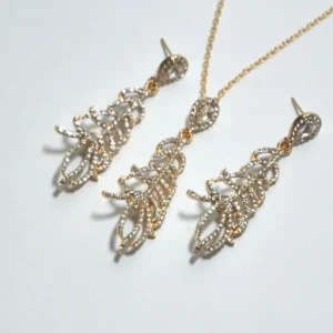 Crystal Wing Necklace Set