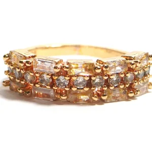 Luxury Gold Crystal Ring