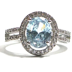 Sky Blue Crystal Ring