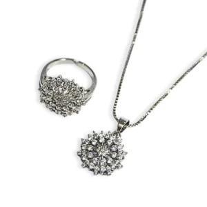A28 Silver Necklace with Ring