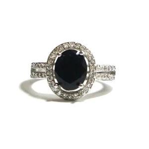 Black Diamond Style Ring